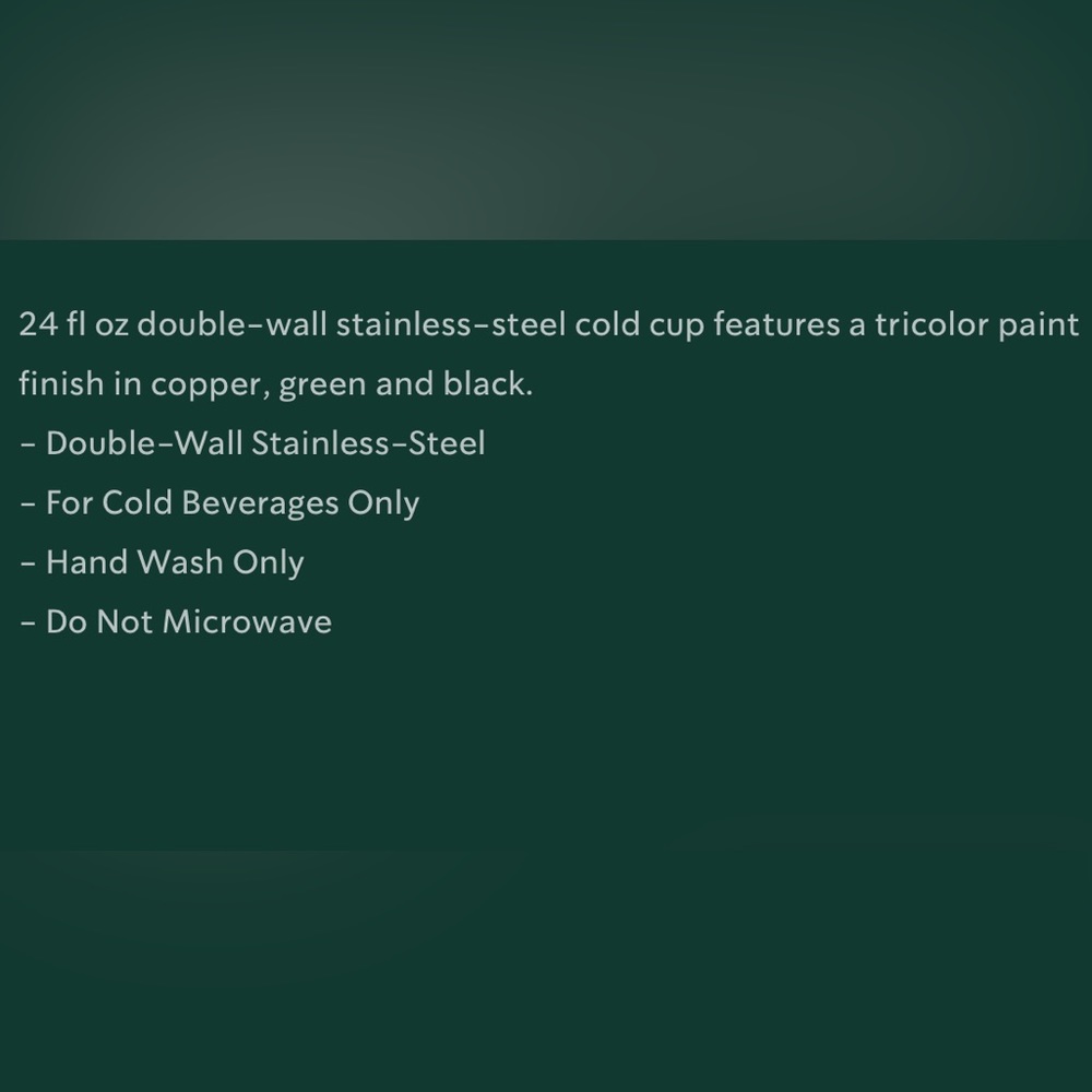 Copper Gradient Stainless-Steel Cold Cup
- 24 fl oz - Picture 2 of 3
